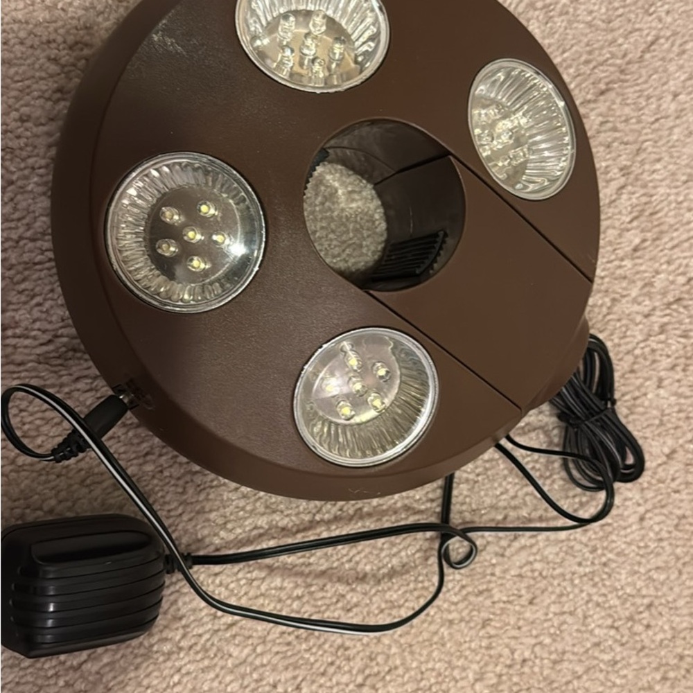 Brown LED Light Fixture- outdoor umbrella